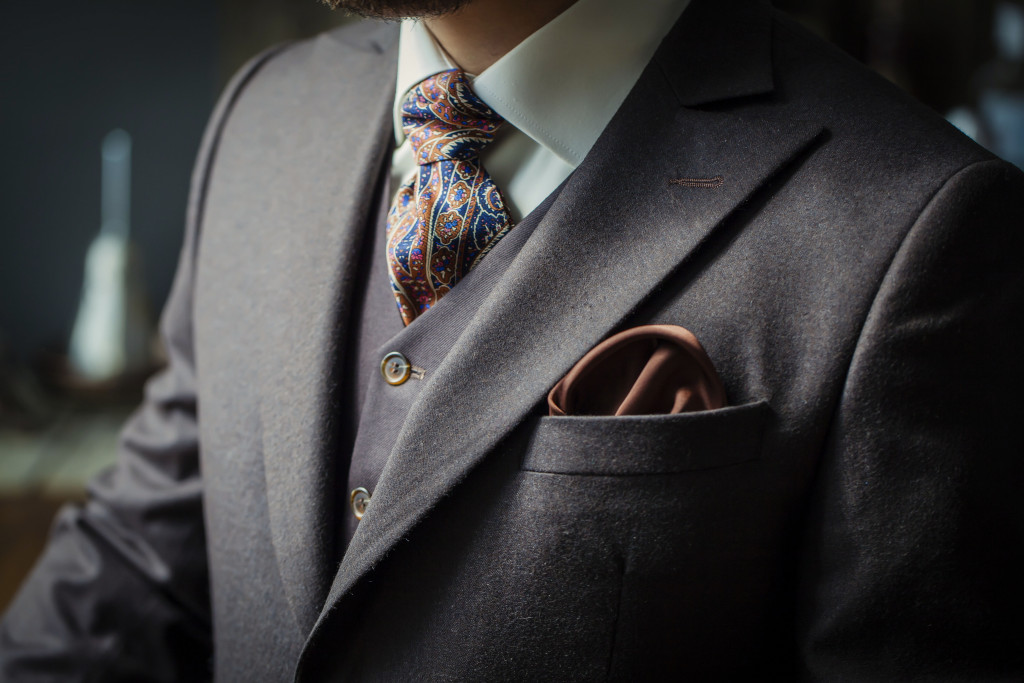 man wearing business suit with focus on dress